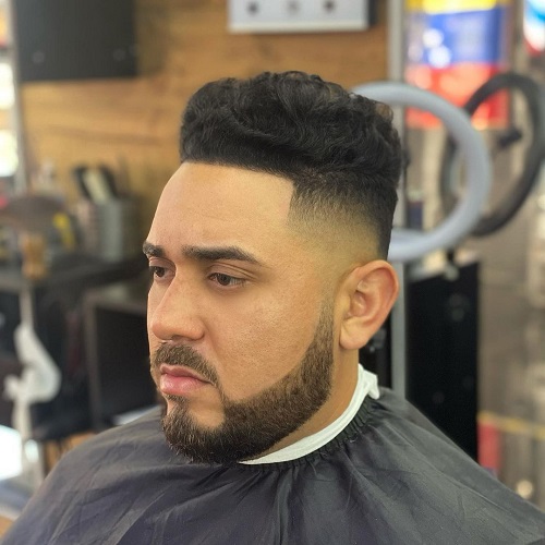 Mid Fade Haircut for Curly Hair