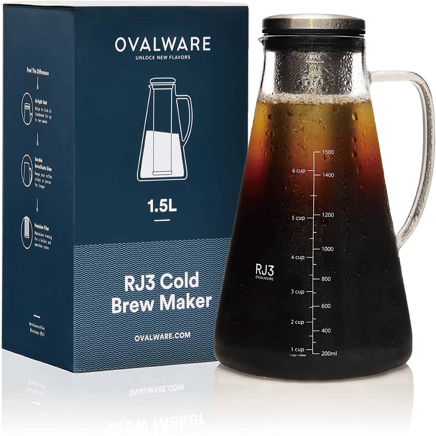 Ovalware RJ3 Cold Brew Maker, Gift Ideas for Coworkers