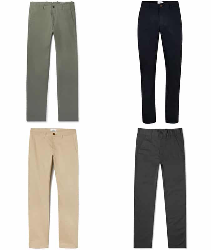 the best twill cotton chinos for men