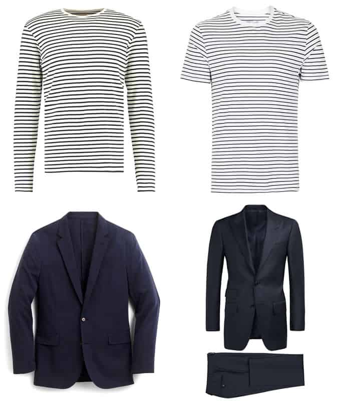 how to wear a Breton top with a navy blazer