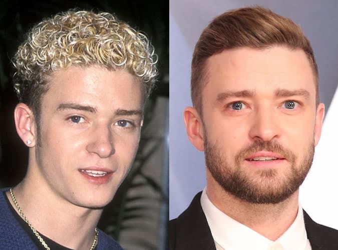 Justin Timberlake Haircuts - Then and Now