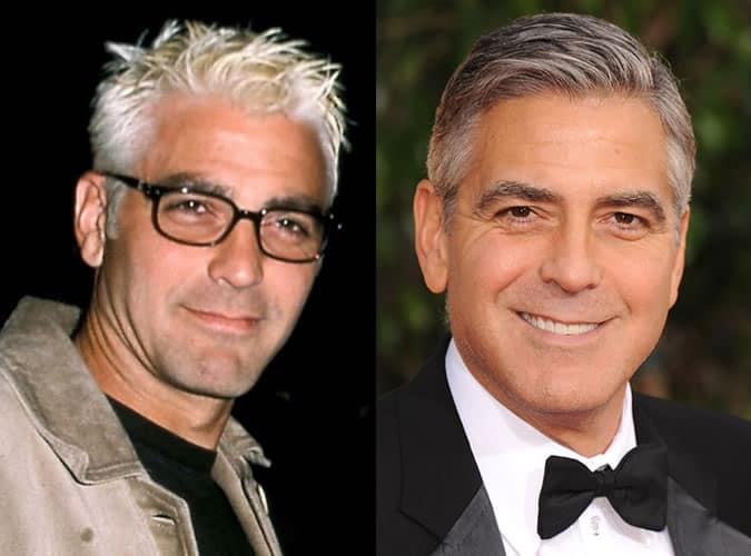 George Clooney Haircuts - Then and Now