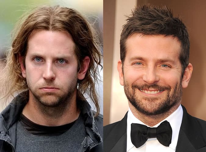 Bradley Cooper Haircuts - Then and Now