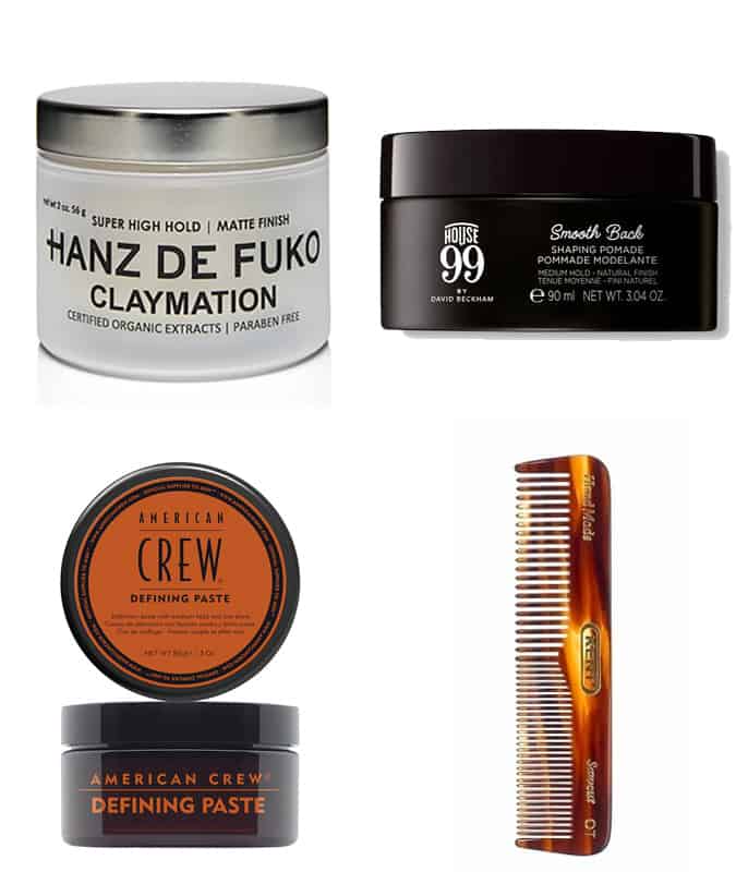the best styling products for a side parting