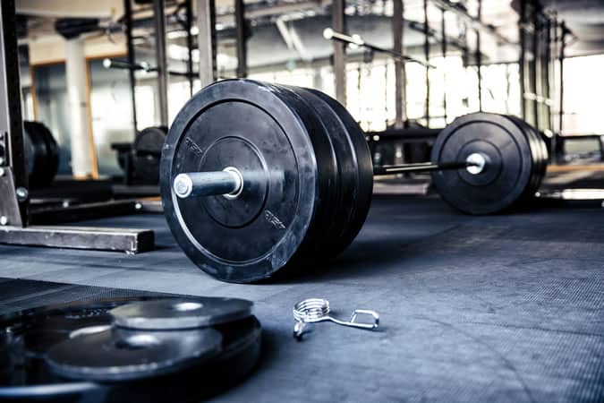Weights left on gym floor