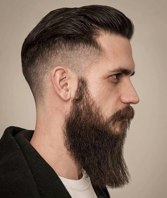 Drop Fade Haircut With Pompadour
