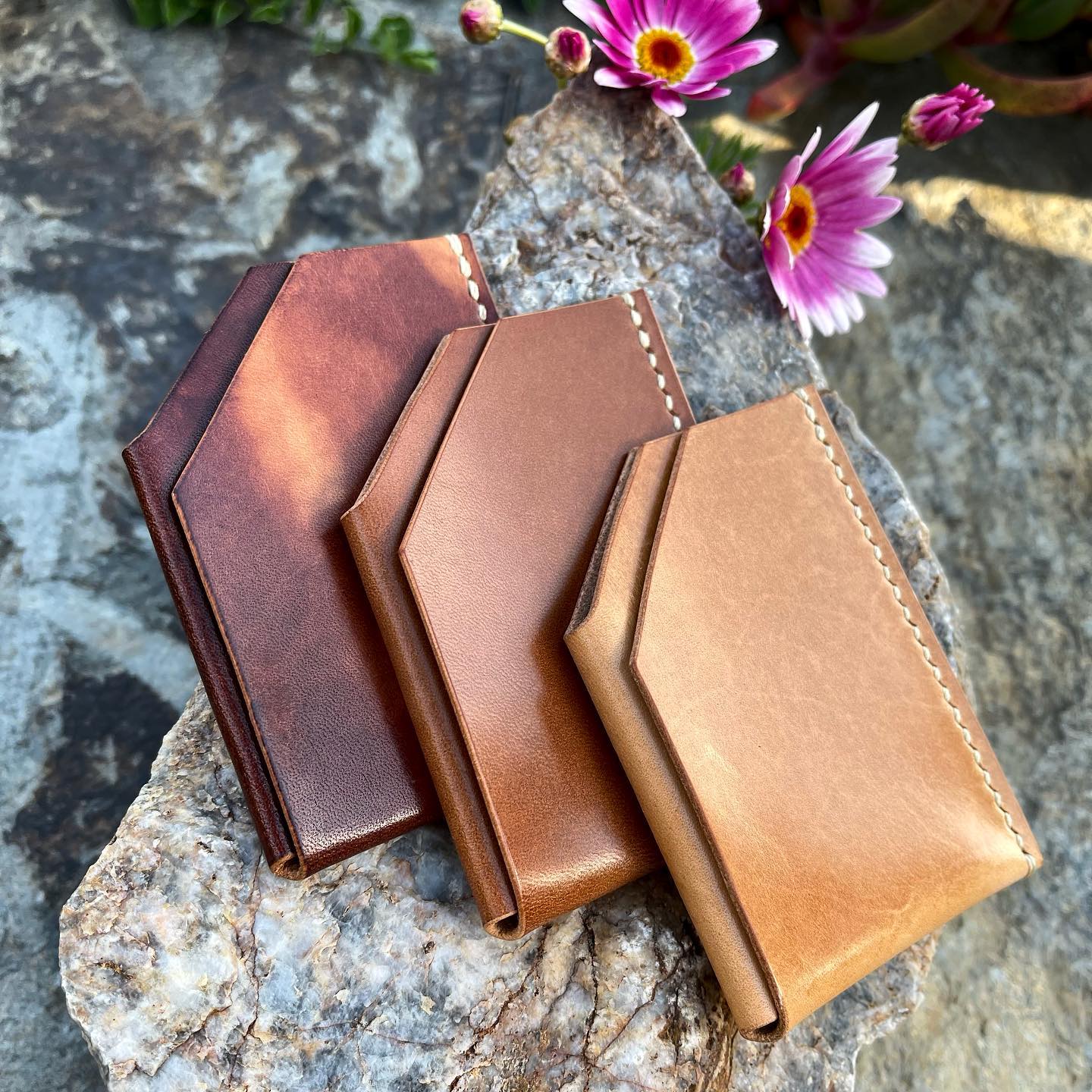 Card holder wallet in different shades of brown