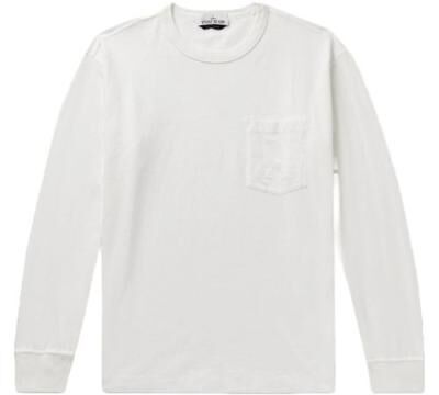 Stone Island Logo-Embroidered Garment-Dyed Cotton-Jersey T-Shirt