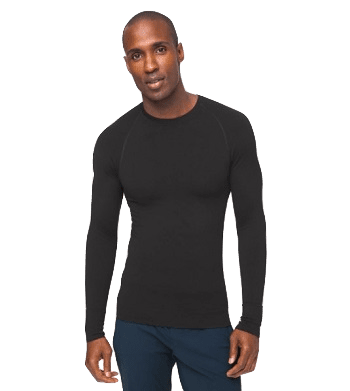Men's thermal shirt on male model 