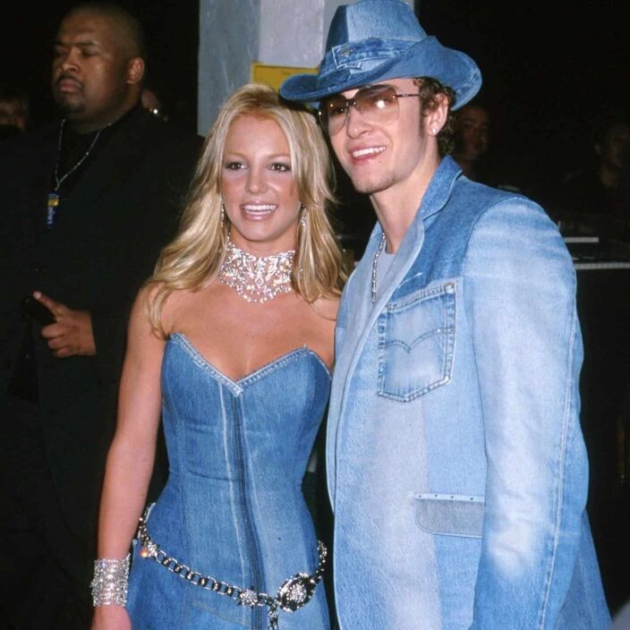 britney and justin wearing denim outfits